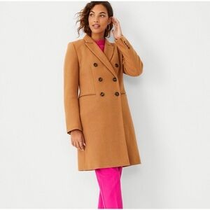 Ann Taylor Chesterfield Coat Camel Tan Size Small
